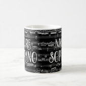Mehr Soprano Chalkboard - Schwarz-weiß Sänger Kaffeetasse (Mittel)