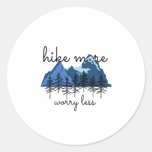 Mehr Sorgen weniger Runder Aufkleber (Vorderseite)