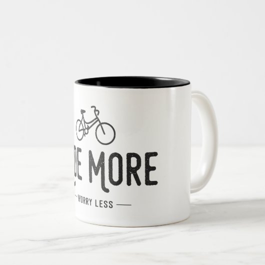 Mehr Sorgen weniger Zweifarbige Tasse (VorderseiteRechts)