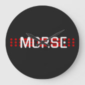 MEHR SOS - Design für roten Signalcode Große Wanduhr (Vorderseite)