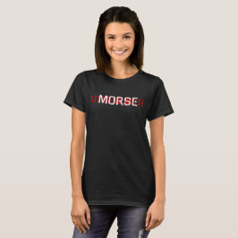 MEHR SOS-Minimalistischer Red-Signal-Code T-Shirt