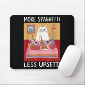 Mehr Spaghetti Weniger Upsetti Funny Niedlich Cat Mousepad (Mit Mouse)