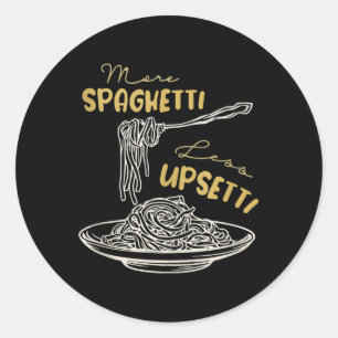Mehr Spaghetti weniger Upsetti Tank Top Runder Aufkleber