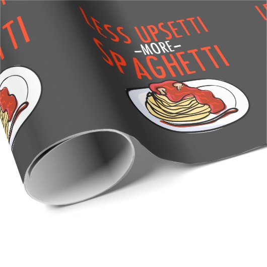 Mehr Spaghettis weniger Upsetti - Geschenkpapier (Rolleneckpunkt)
