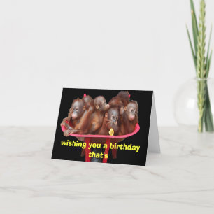 Mehr Spaß als ein Affenbarsch zum Geburtstag Karte