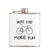 Mehr Spaß beim Radfahren Flachmann (Vorderseite)