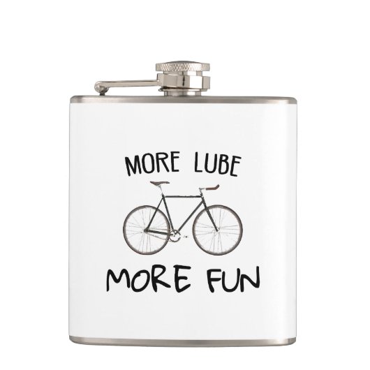 Mehr Spaß beim Radfahren Flachmann (Vorderseite)