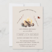 Mehr Spaß | Camping Birthday Party Einladung (Vorderseite)