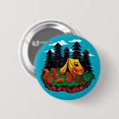 Mehr Spaß mit diesem Camping-Eichhörnchen Button (Vorne & Hinten)