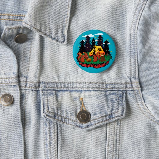 Mehr Spaß mit diesem Camping-Eichhörnchen Button (Beispiel)