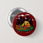 Mehr Spaß mit diesem Camping-Eichhörnchen Button (Vorne & Hinten)