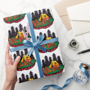Mehr Spaß mit diesem Camping-Eichhörnchen Geschenkpapier