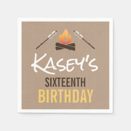 Mehr Spaß mit Freunden Bonfire Geburtstagsparty Serviette