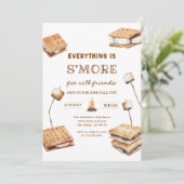 Mehr Spaß mit Freunden Party Smores Einladung (Stehend Vorderseite)