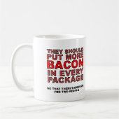 Mehr Speck Lustiger Becher Kaffeetasse (Links)