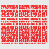 MEHR SPIELE BRAUCHEN UMFANGREICHE SCHALTFLÄCHEN GESCHENKPAPIER (Flach)