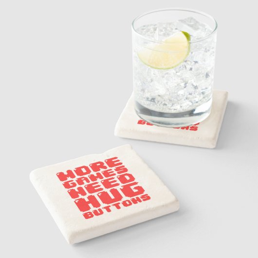 MEHR SPIELE BRAUCHEN UMFANGREICHE SCHALTFLÄCHEN STEINUNTERSETZER (Seitenansicht)