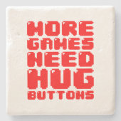 MEHR SPIELE BRAUCHEN UMFANGREICHE SCHALTFLÄCHEN STEINUNTERSETZER (Vorderseite)