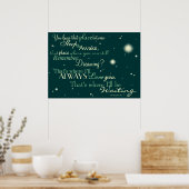 (Mehr Sterne) Hier werde ich Gewartet Poster (Küche)