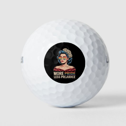 Mehr Stolz weniger Vorurteil LGBTQ Pride Ally Rain Golfball (Vorderseite)