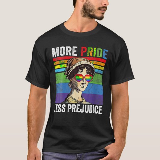 Mehr Stolz weniger Vorurteil Pride Monat Retro T S T-Shirt (Vorderseite)