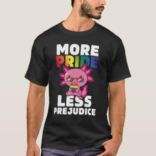 Mehr Stolz weniger Vorurteile Axolotl LGBT Ally Ga T-Shirt