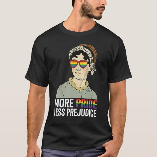 Mehr Stolz weniger Vorurteile für LGBT Jane Austen T-Shirt (Vorderseite)
