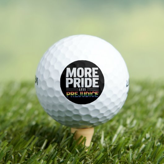 Mehr Stolz weniger Vorurteile Gay Pride LGBt Monat Golfball (Insitu T-Shirt)