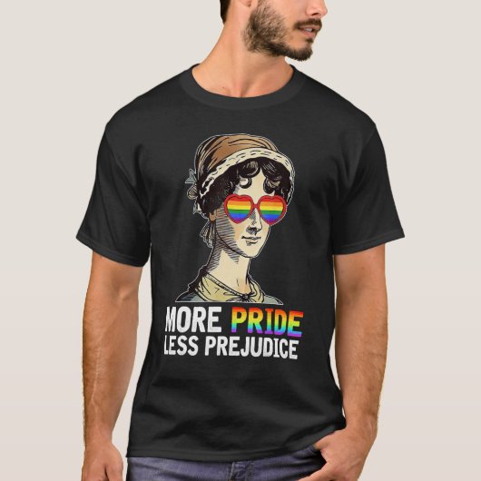 Mehr Stolz weniger Vorurteile LGBT Gay Pride Monat T-Shirt (Vorderseite)