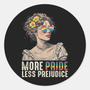 Mehr Stolz weniger Vorurteile Lgbt Queer Vintage K Runder Aufkleber