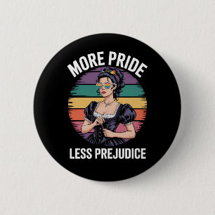 Mehr Stolz weniger Vorurteile LGBTQ Gay Pride Ally Button
