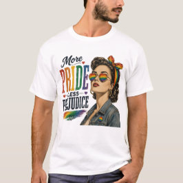 Mehr Stolz, weniger Vorurteile LGBTQ Stolz T-Shirt