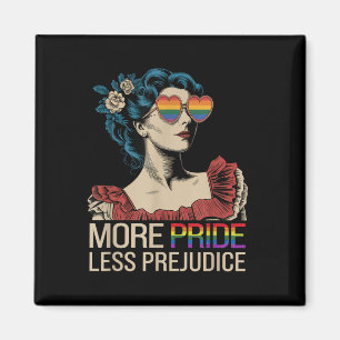 Mehr Stolz weniger Vorurteile Monat LGBTQ Magnet