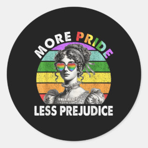 Mehr Stolz weniger Vorurteile Pride Monat Lgbtq Ga Runder Aufkleber
