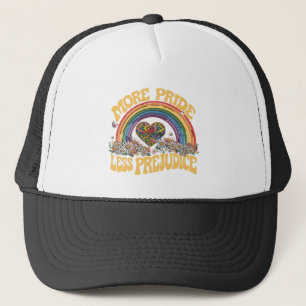 Mehr Stolz weniger Vorurteile Retro-Regenbogen-Pri Truckerkappe
