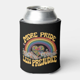 Mehr Stolz weniger Vorurteile Retro Regenbogen Sto Dosenkühler