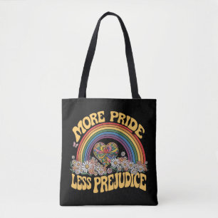 Mehr Stolz weniger Vorurteile Retro Regenbogen Sto Tasche