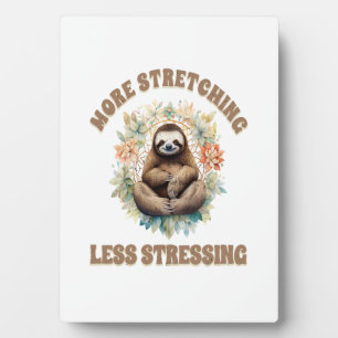 Mehr Strecken Weniger Stress Faultier Fotoplatte