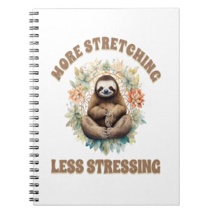 Mehr Strecken Weniger Stress Faultier Notizblock