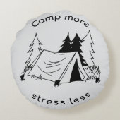 Mehr Stress weniger Rundes Kissen (Rückseite)