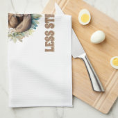 Mehr Stretching Weniger Stress Faultier Geschirrtuch (Viertel Falte)