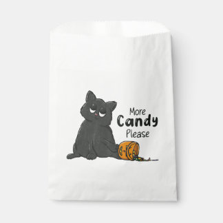 Mehr Süßigkeiten bitte Halloween schwarze Katze Geschenktütchen
