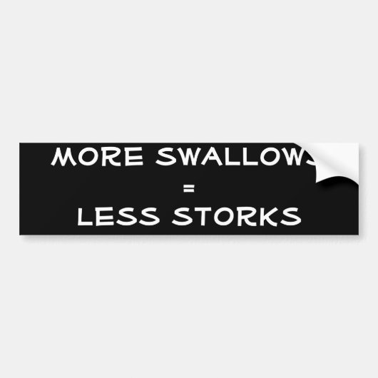 Mehr swallows=Less Störche Autoaufkleber (Vorne)