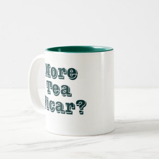 Mehr Tee Pfarrer Zweifarbige Tasse (Vorderseite Links)