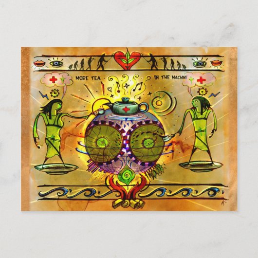 Mehr Tee-Postkarte Postkarte (Vorderseite)