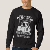 Mehr Traktor süchtig Bauer Funny Farming Sweatshirt (Vorderseite)