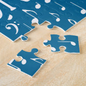 Mehr Trombone - Blaue weiße Musik Puzzle (Seite)