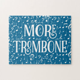 Mehr Trombone - Blaue weiße Musik Puzzle