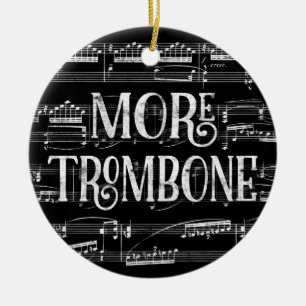 Mehr Trombone-Tafel - Schwarz-weiße Musik Keramik Ornament