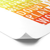 Mehr und weniger Poster (Ecke)